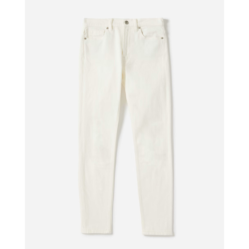 Everlane Women's The Mid Rise Skinny Crop Jean In Bone White Size 23